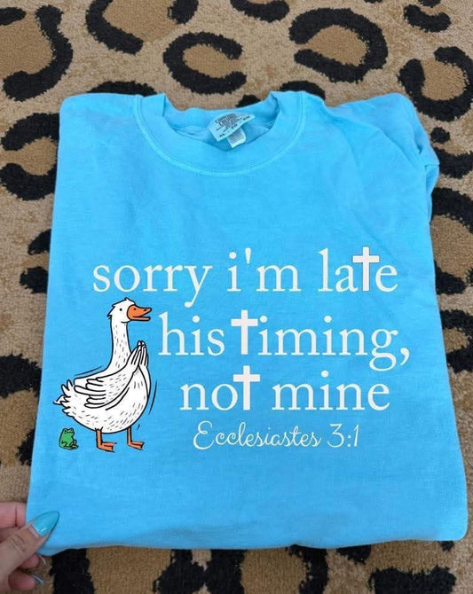 Sorry im late his timing not mine