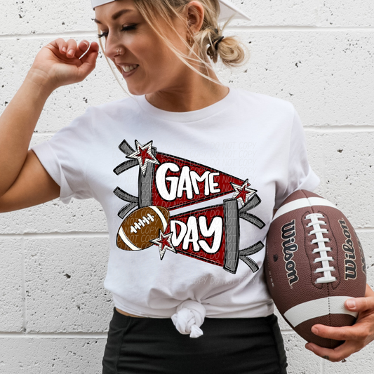 Game Day Pennant Flag - Maroon